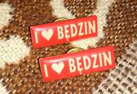 Przypinka, emblemat broszka I Love Będzin