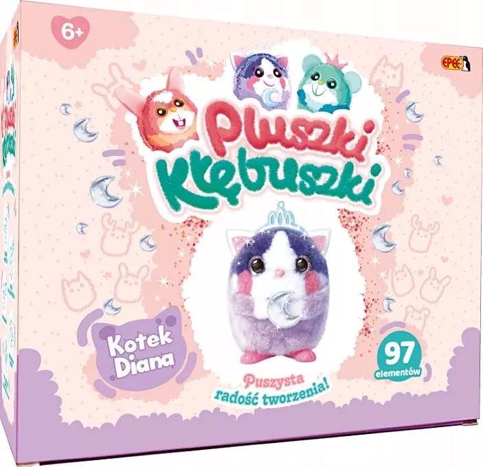 Pluszki-Kłębuszki. Zestaw kreatywny. Kotek Diana (97 elementów)