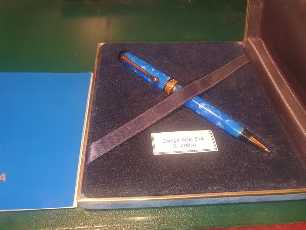 Caneta Aurora Mare Limited Edition Blue Ballpoint Pen Aur-518