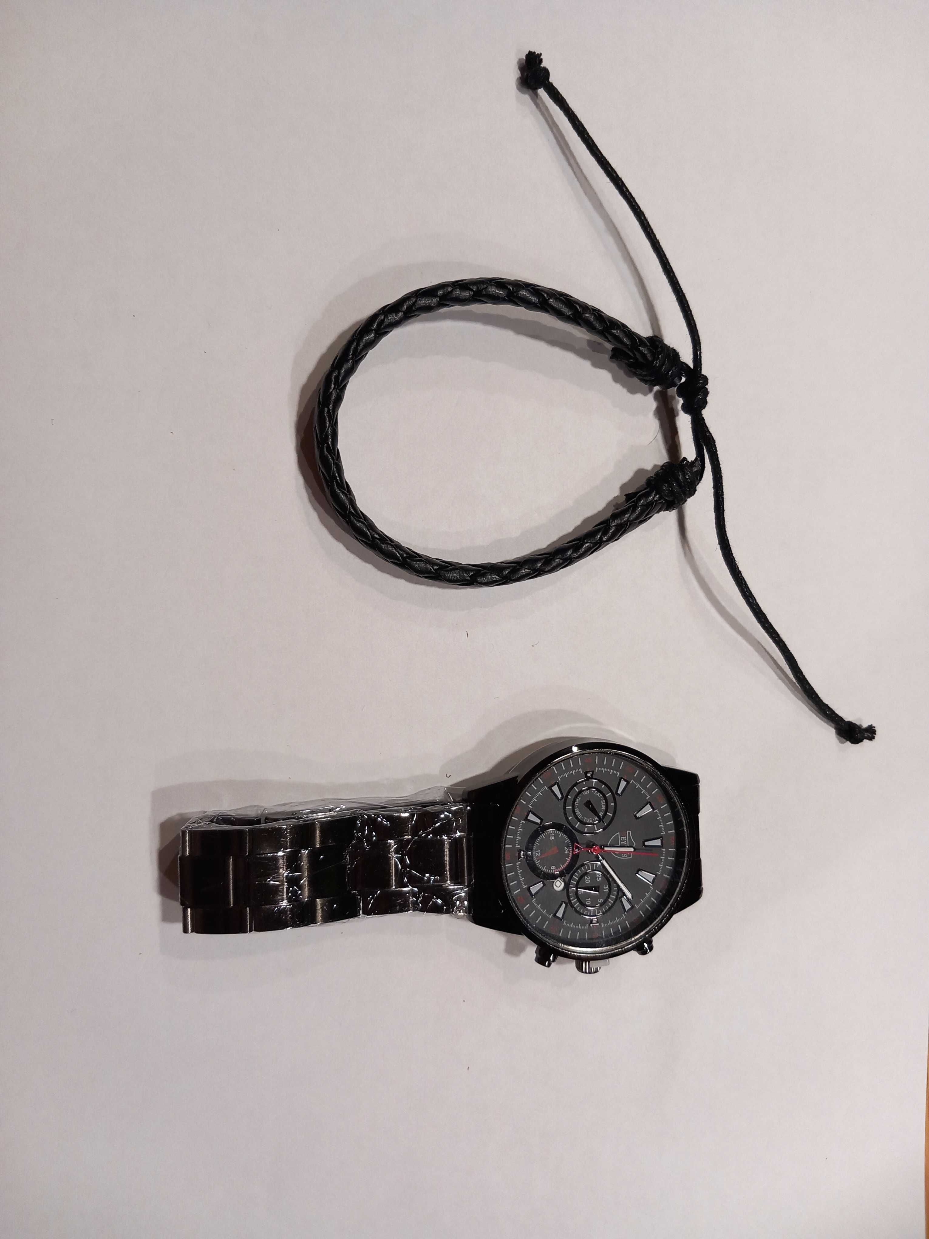 Męski zegarek + bransoletka