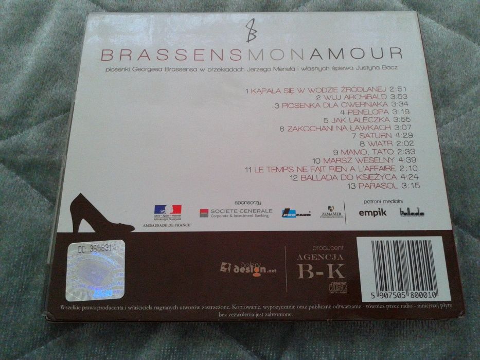 Justyna Bacz - Brassens Mon Amour CD