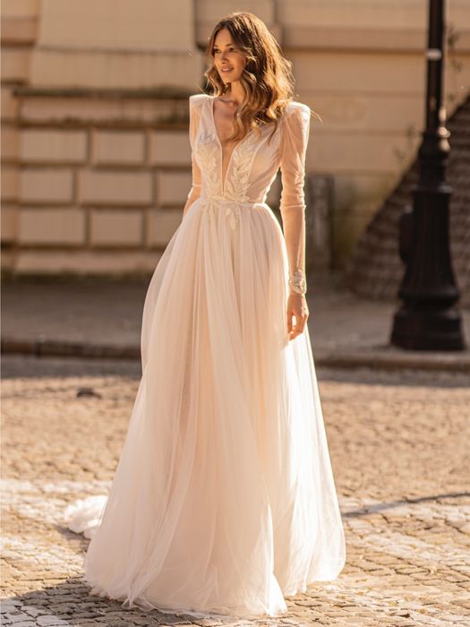 Suknia ślubna Maverie model Renee - długi rękaw