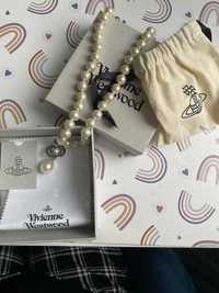 Vivienne westwood pearl 3D Saturn necklace