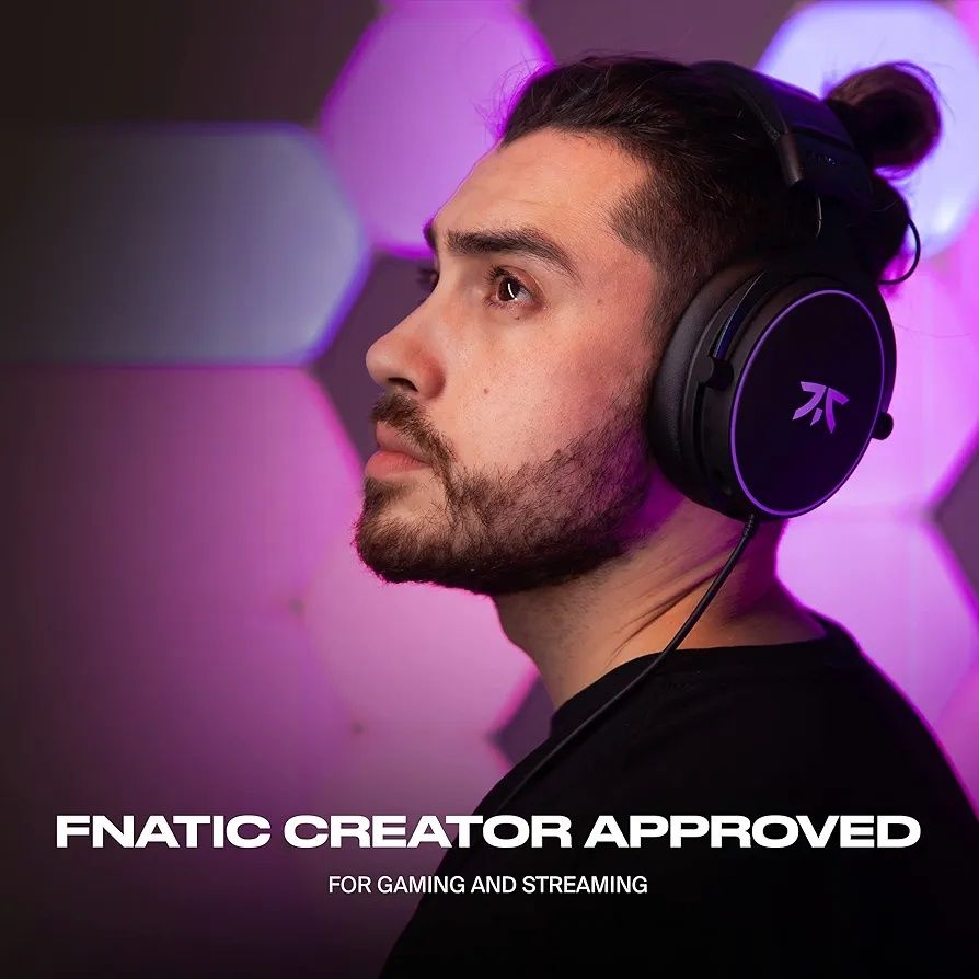 Słuchawki gamingowe fnatic react wokółuszne z mikrofonem