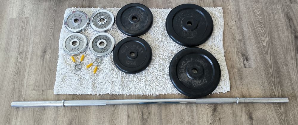 Vendo discos e barra de musculação - 50kg