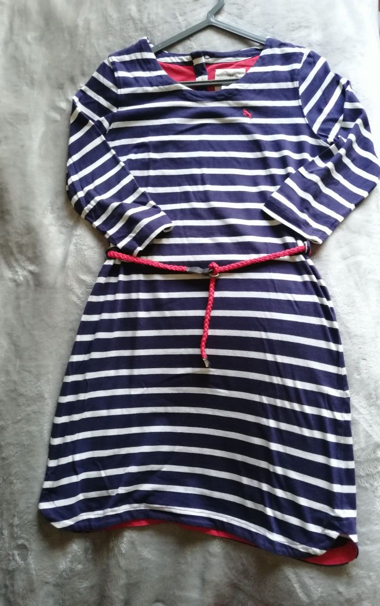 Vestido estilo marinheiro às riscas azuis e brancas - ENVIO GRÁTIS