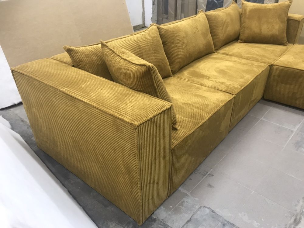 Narożnik sofa modułowa DARMOWA DOSTAWA kolor musztardowy dużo kolorów