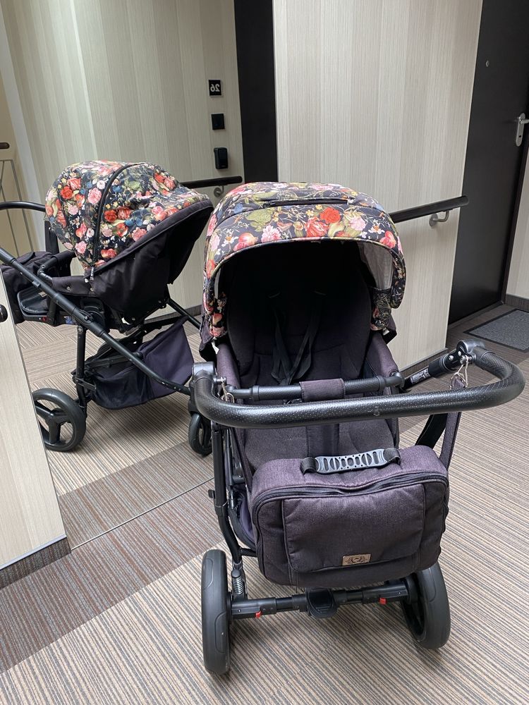 Wózek Adamex FLOWERS Reggio 4w1 + gratis