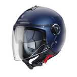 Kask na skuter otwarty jet CABERG z bledną RIVIERA V4X niebieski mat