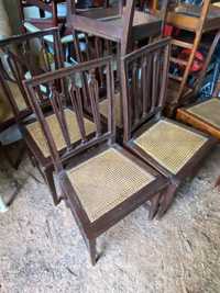 Cadeiras palhinha Pau Santo Anos 40 Originais 86 cm