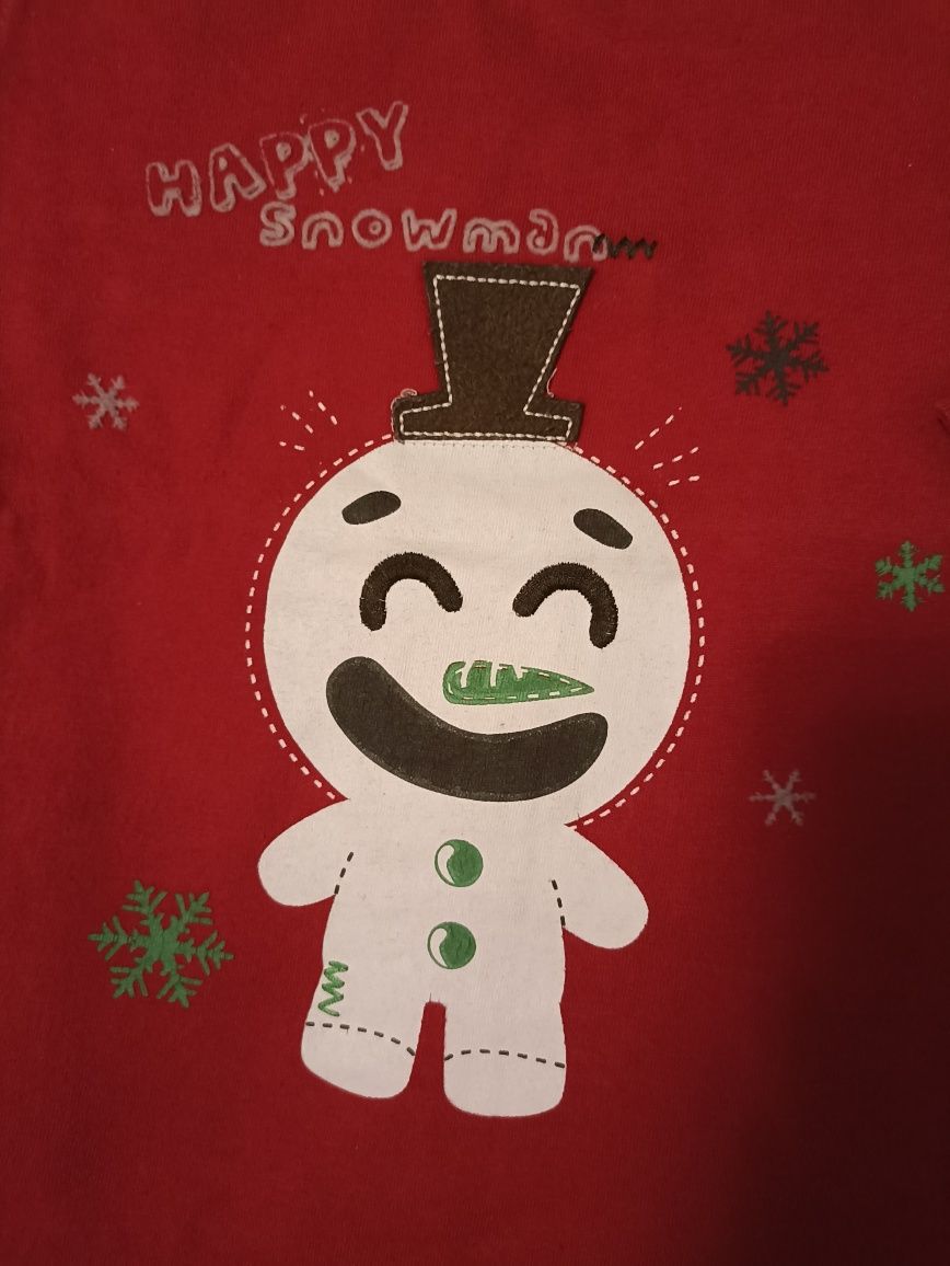 Koszulka, bluzka, Snowman, bałwan roz. 92, 24 m-ce, 2 lata