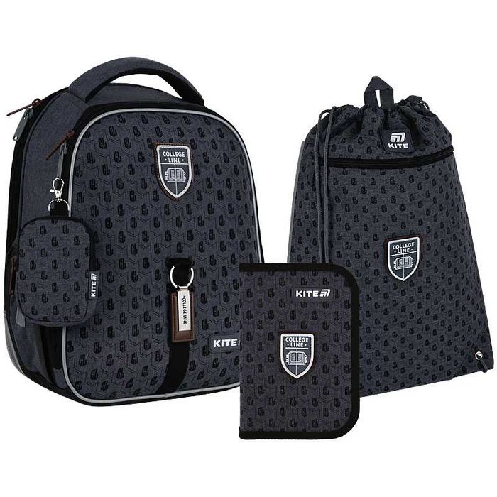 New. Шкільний набір Kite College Line Boy (рюкзак, пенал, сумка)