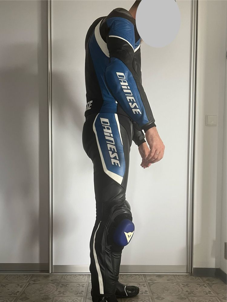 Kombinezon motocyklowy skórzany Dainese AVRO czarno-niebieski rozm. 46