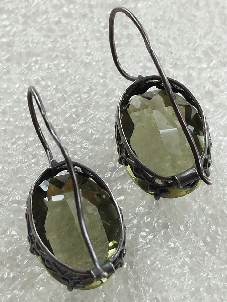 Серьги серебро 875проба звезда