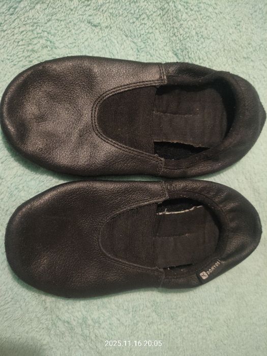 Czarne skórzane baletki Domyos r. 34 - 21cm