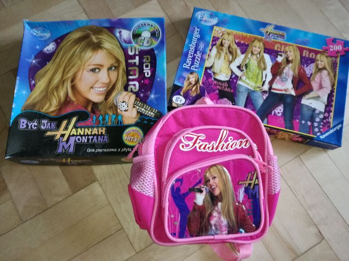Zestaw Hannah Montana gra, Puzzle, plecak