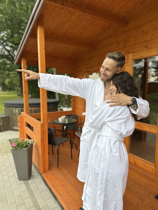 Domek z jacuzzi sauną dla 4 osób bez sąsiadów łowisko lubimy zwierzęta