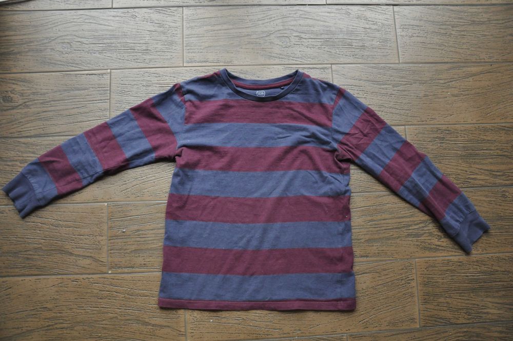 bluzka r.140 coolclub paski bordo granat