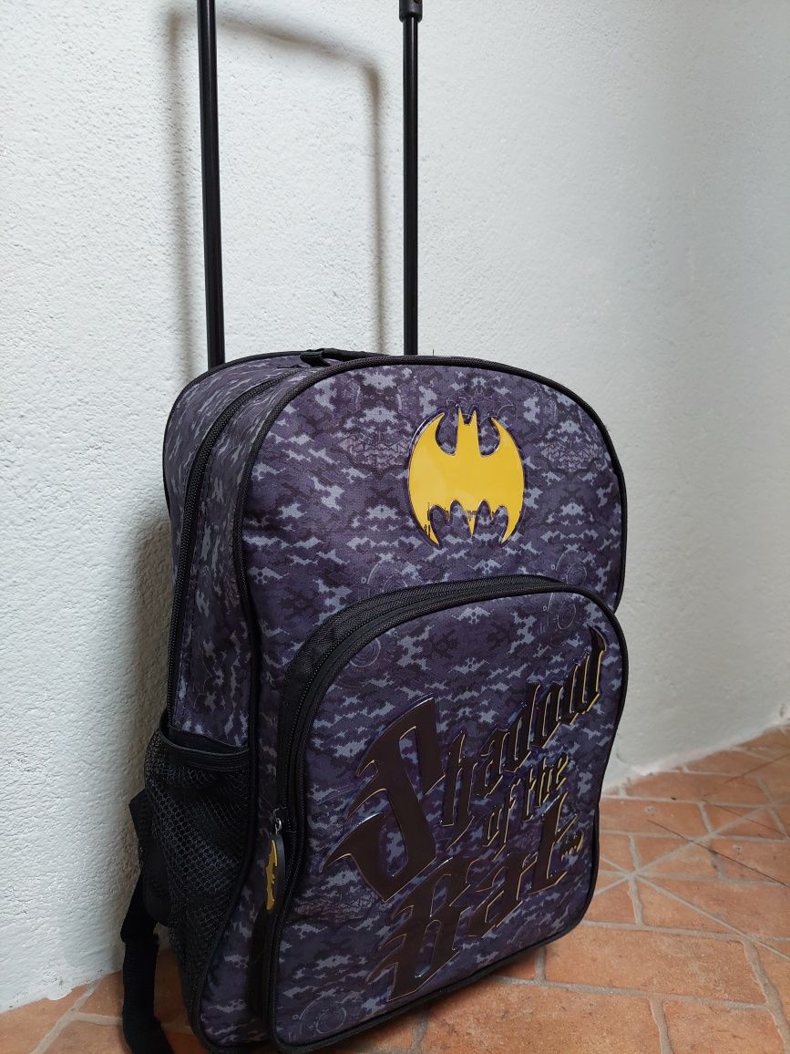 Mochila escolar trolley de puxar Batman