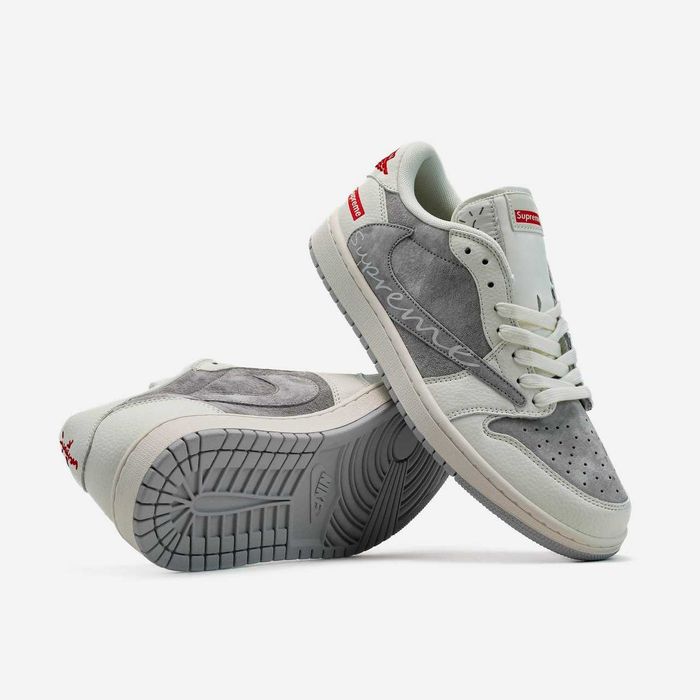 Мужские кроссовки Nike Jordan 1 Retro Low x Travis Scott х Supreme