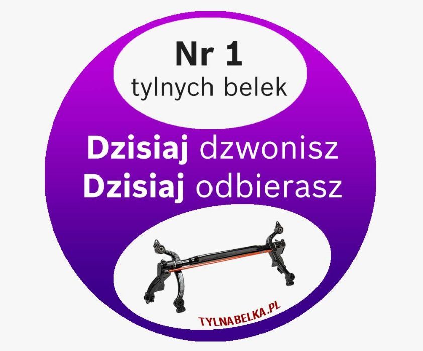 Tylna Belka PEUGEOT 206, 206+ SW, CC, RC, GTI, S16 {bębny, ABS}