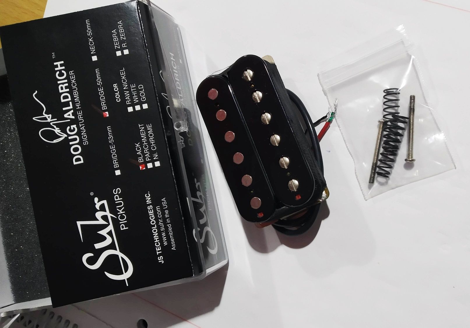 Suhr Doug Aldrich pickup - seymour Duncan - dimarzio