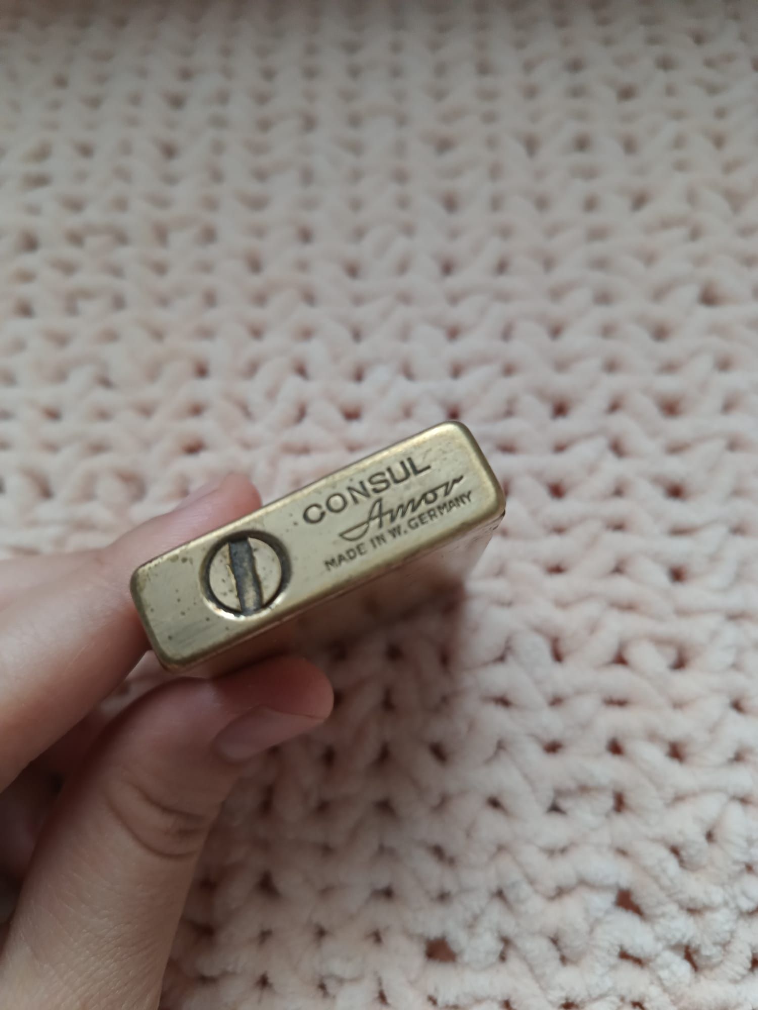 Pozłacane perfumetka Consul Amor antyk, vintage