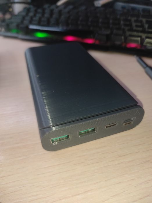 Повербанк Power Bank модуль Dual USB Type-C LED 22.5W, 100W 21700