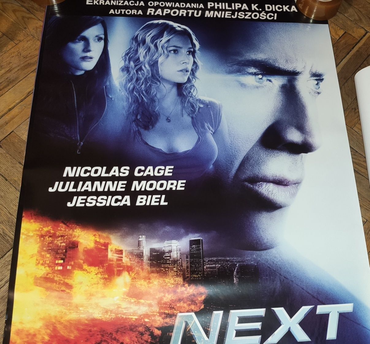 Next plakat filmowy oryginalny Nicolas Cage Julianne Moore Biel