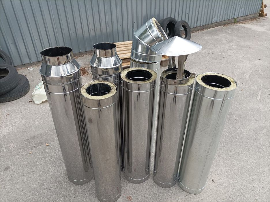 Дымоход. Труба из нержавейки. Сэндвич. Труба для буржуйки. Ф150
