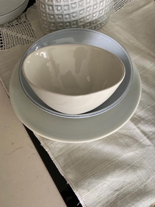 Conjunto de louça de porcelana elegante Viana Grés