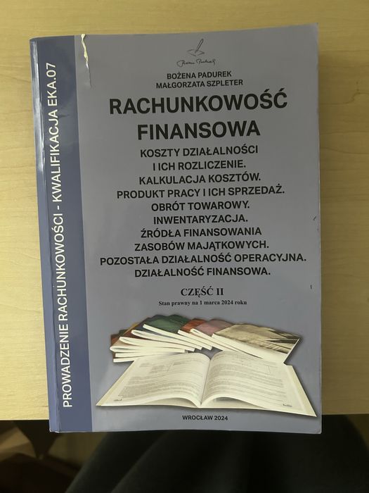 Rachunkowość finansowa czesc II