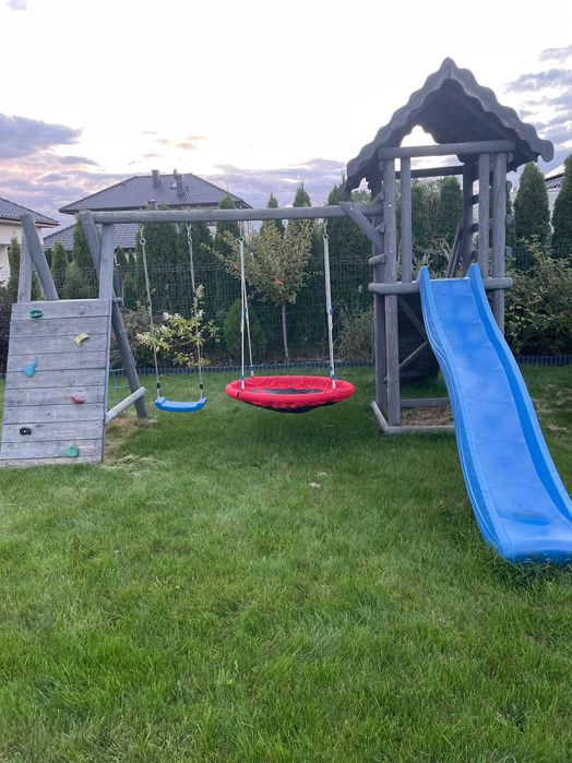 Drewniany plac zabaw duży wymiary 4.1m x 3m x 4.7m