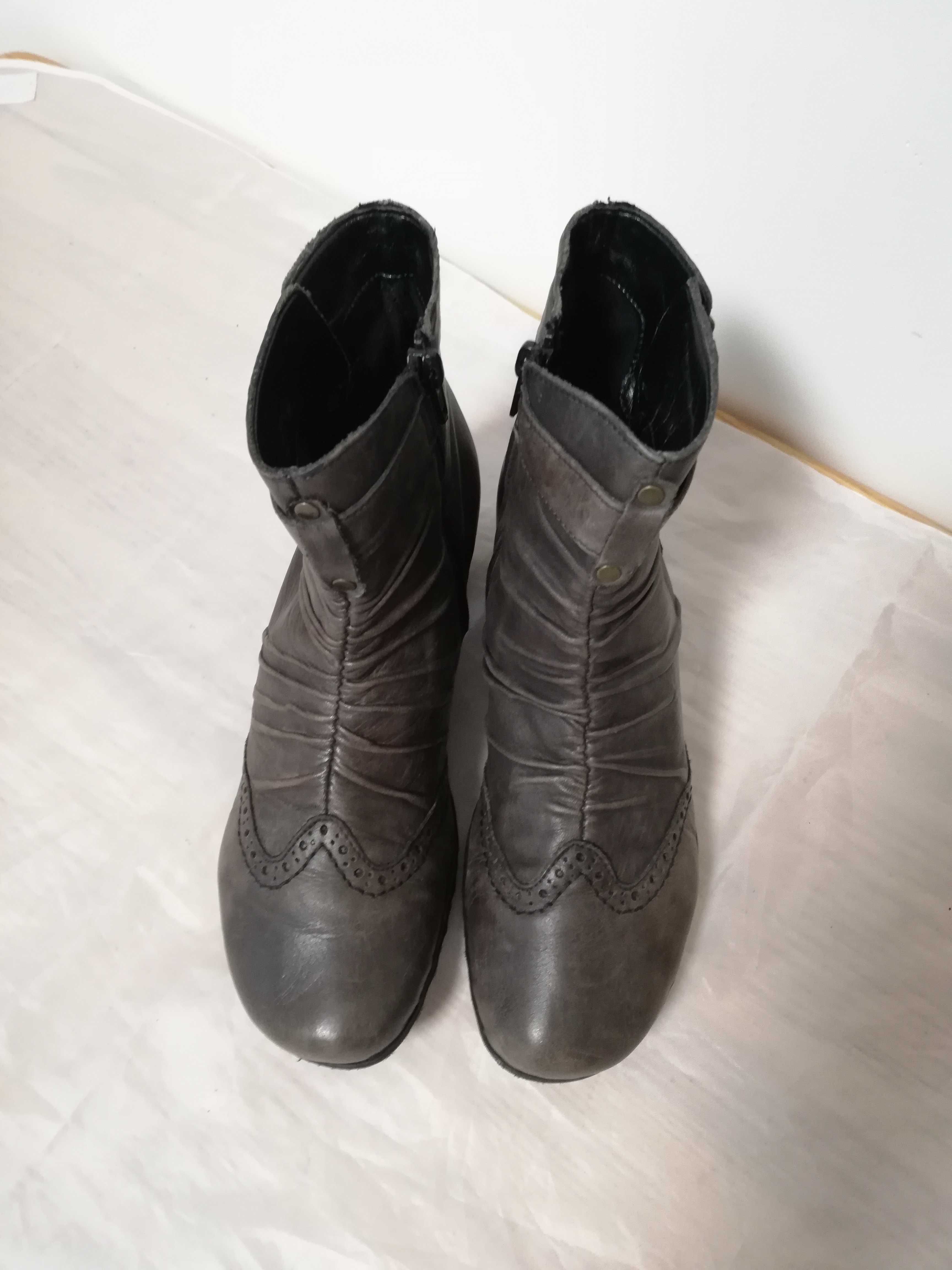 Buty botki skórzane Rieker r. 38 , wkł 25 cm