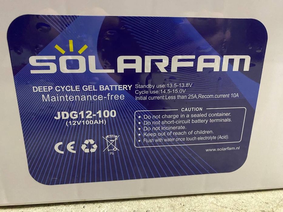 Акумулятор гелевий SOLARFAM JDG12-100 12V 100AH НАЯВНІСТЬ!