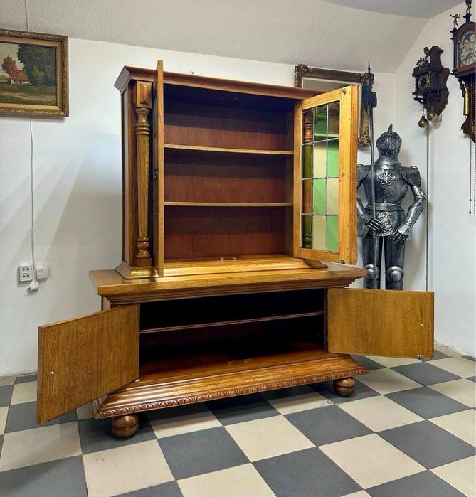 Вітрина сервант Голландія масив дуб витрина дерево 3682