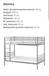 Łóżko piętrowe IKEA SVARTA
