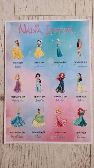 Grafiki ksiezniczki/Disney/horror na prezent personalizowana