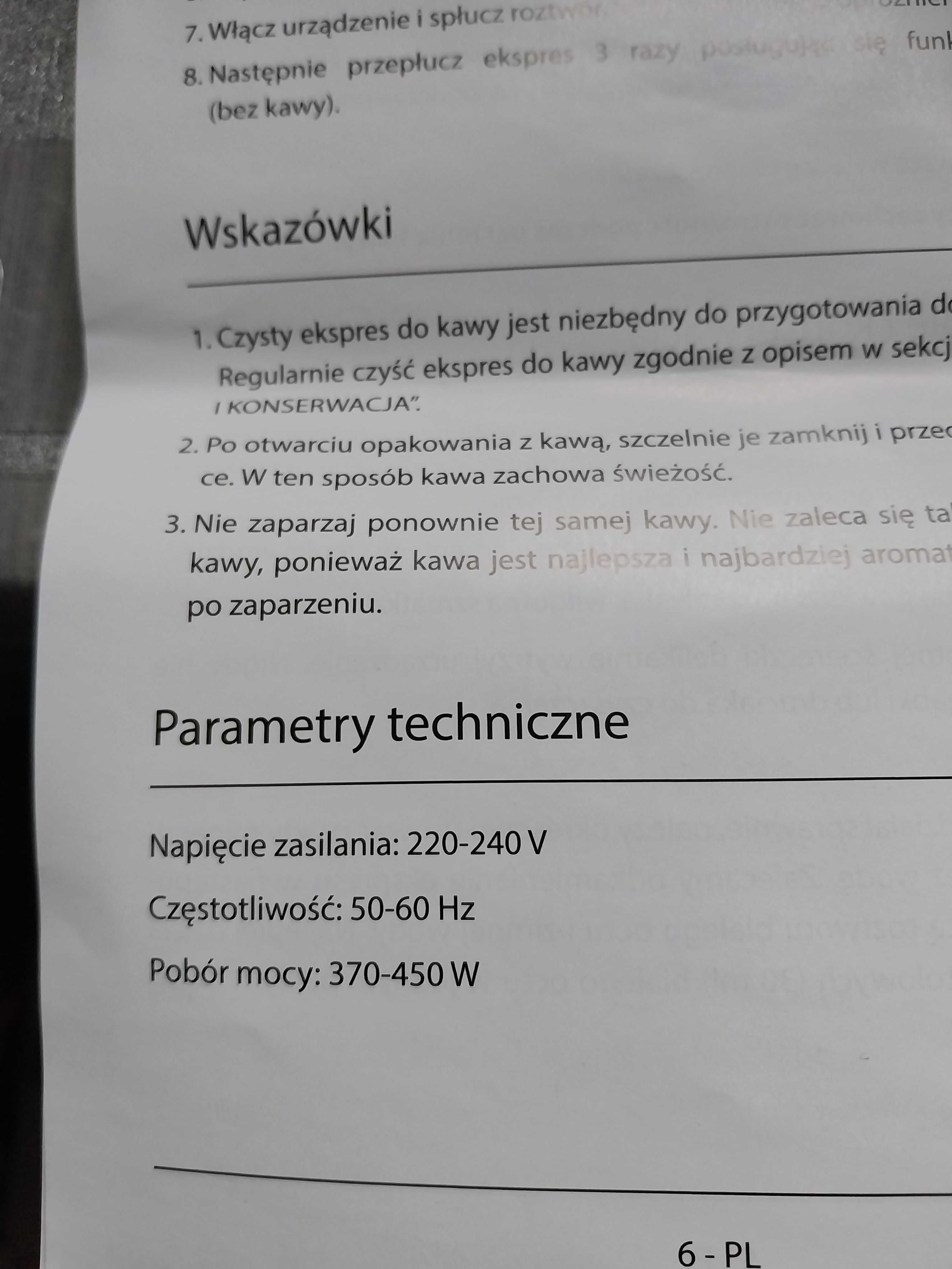 Ekspres do kawy Rocco+ 2 kubki. Nowy