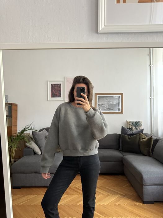 ZARA bluza, crewneck, szara, roz. L