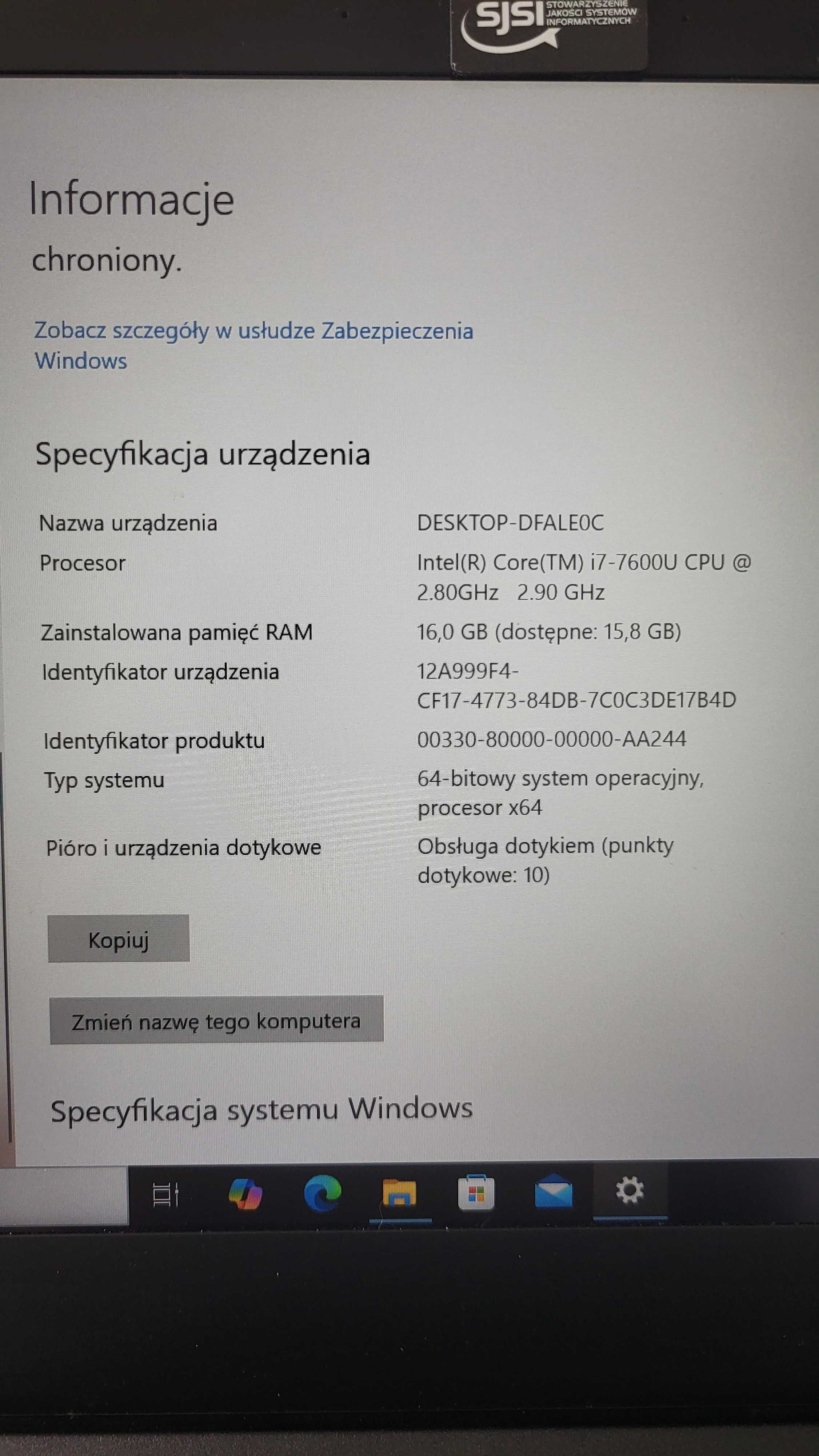 Lenovo ThinkPad T470 (i7 pro, 16GB RAM), stacja dokująca, 2 ładowarki