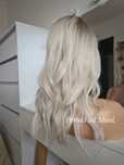 Tupet platynowy blond z odrostem popiel