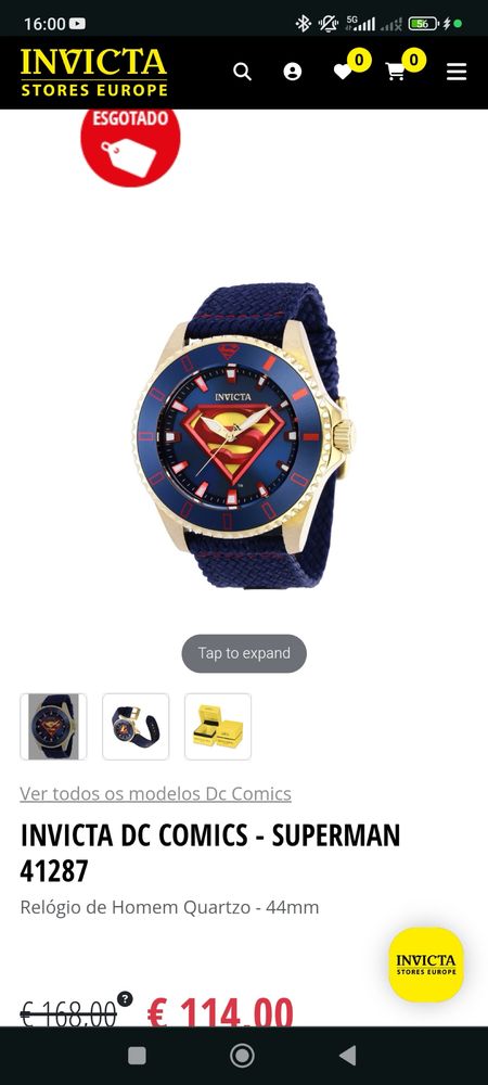 Relogio Invicta Superman