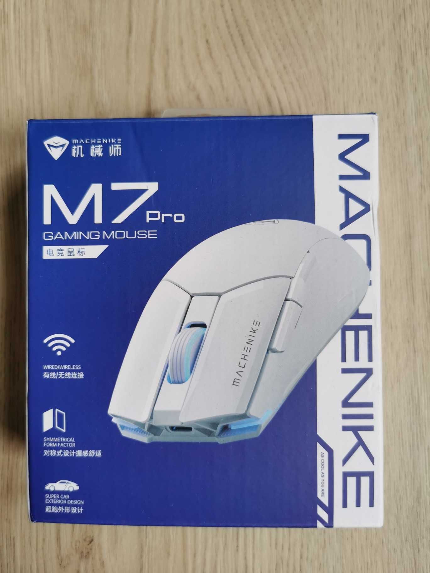 Mysz bezprzewodowa Machenike M7 Pro PAW3104, 8000 DPI RGB PTFE