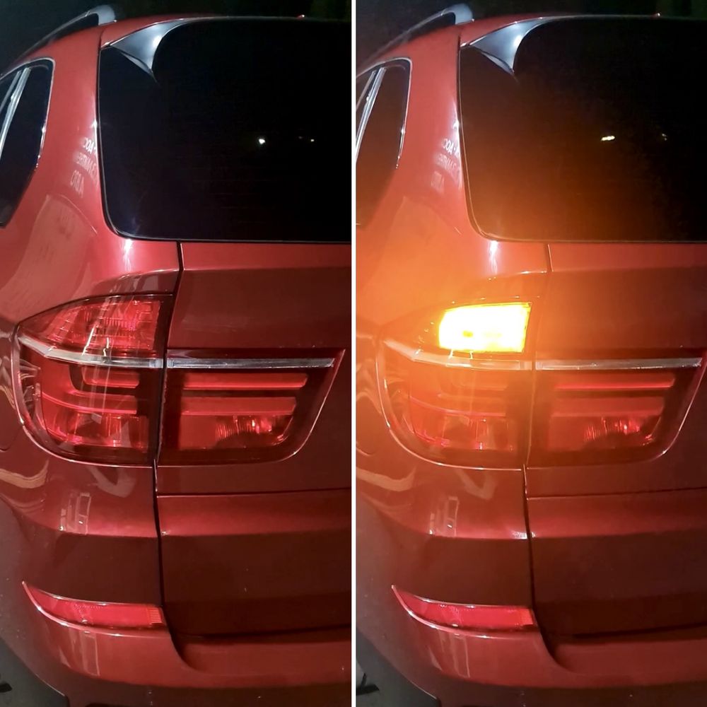 Желтые повороты в фонари BMW X5 E70, X3 F25, X1, F30, F32, F34 CANBUS