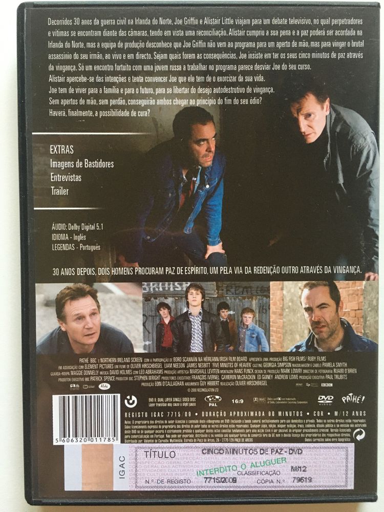 DVD filme - Cinco Minutos de Paz - NOVO