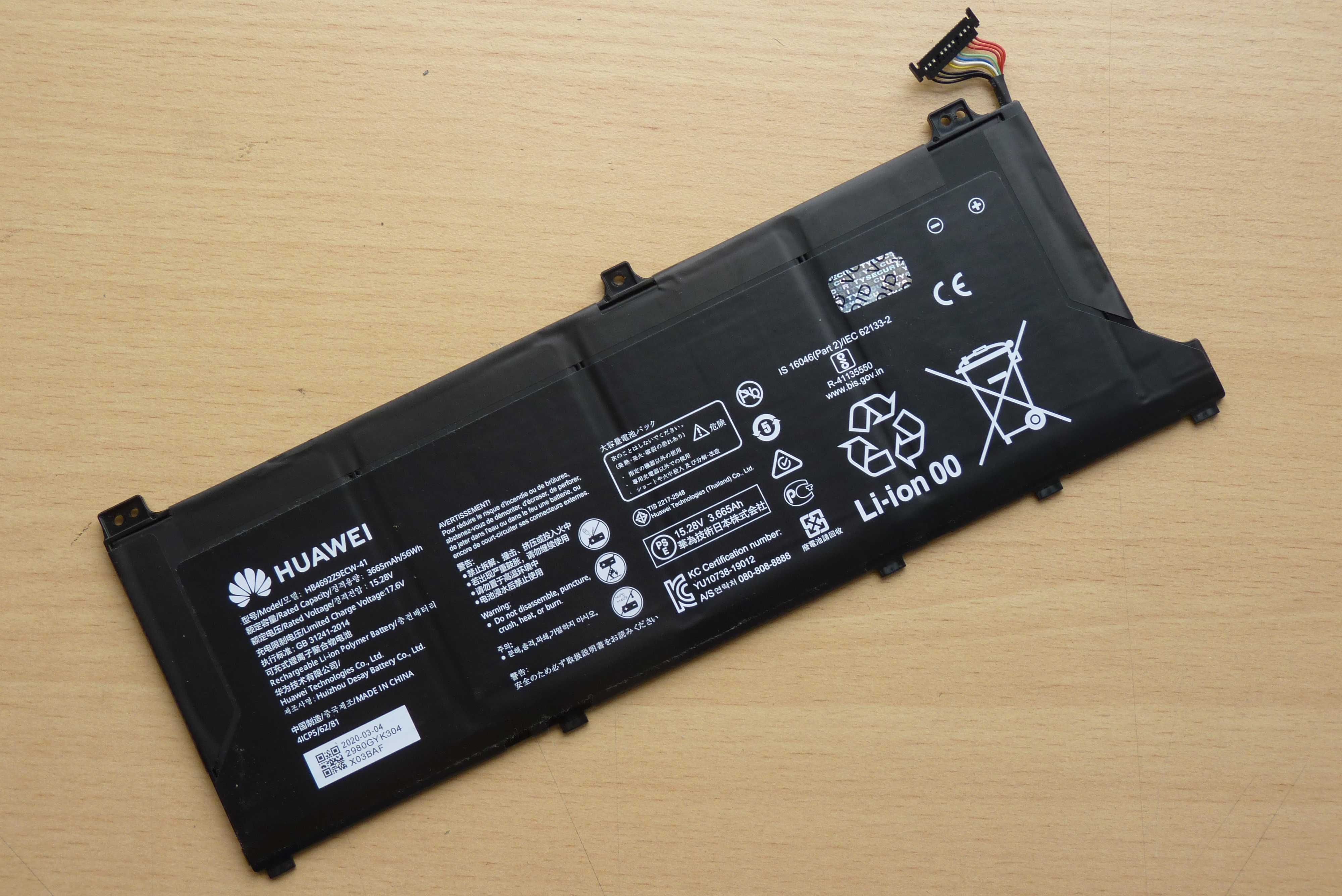 Bateria oryginalna Huawei MateBook 14 Nbl-WAQ9R HB4692Z9ECW-41 93%