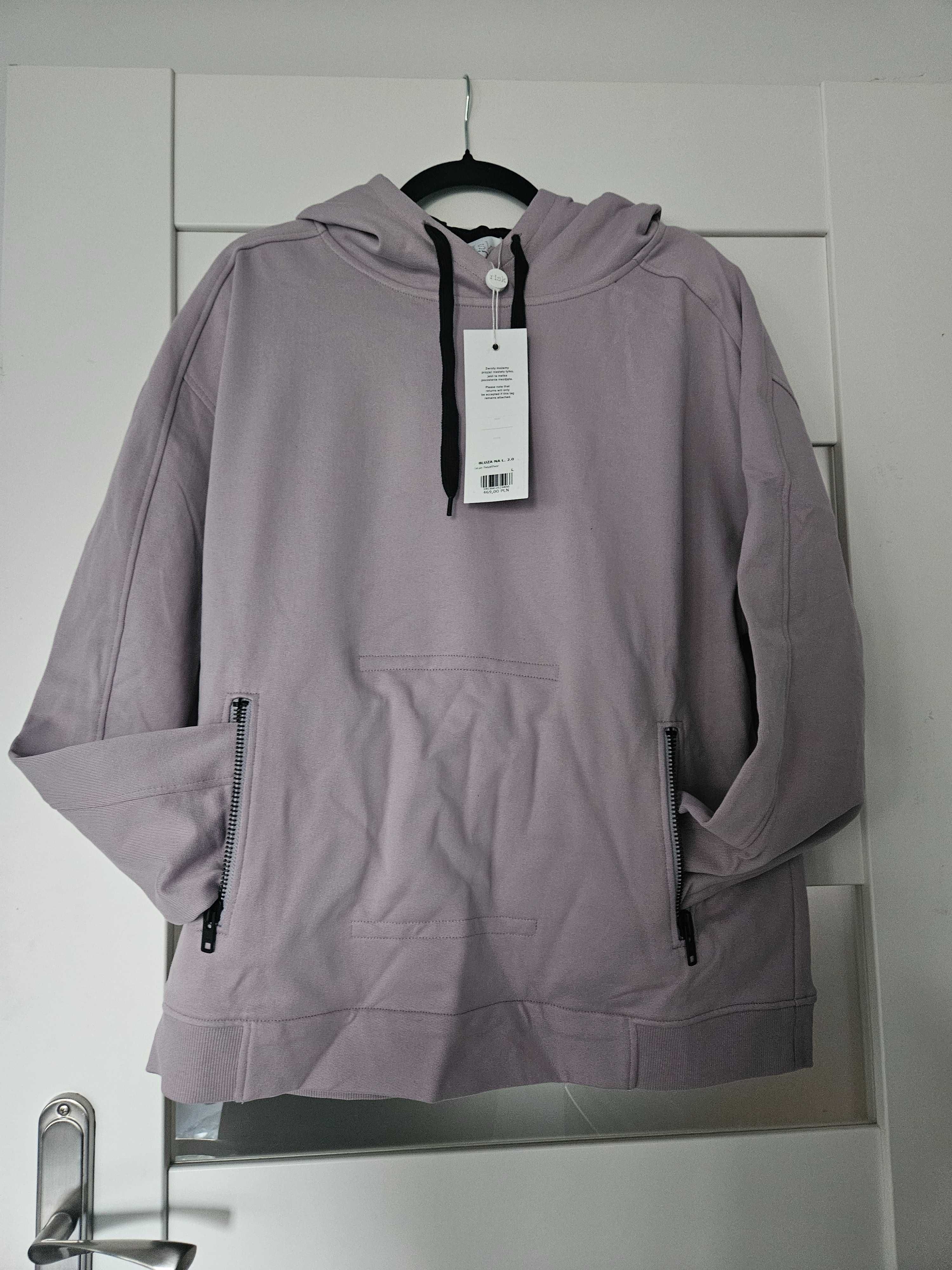 Nowa Bluza damska RISK made in Warsaw Luz Bluz XL liliowa z metkami