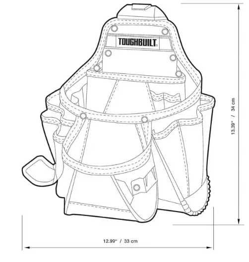 Поясна сумка для інструментів Toughbuilt TB-CT-01