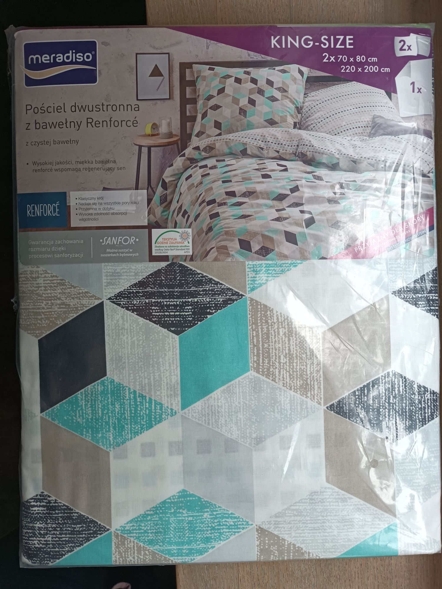 Nowa pościel Meradiso King size 220x 200 dwustronna bawełna Renforce